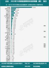 乘聯(lián)會(huì)公布：10月新能源車廠商預(yù)估銷量